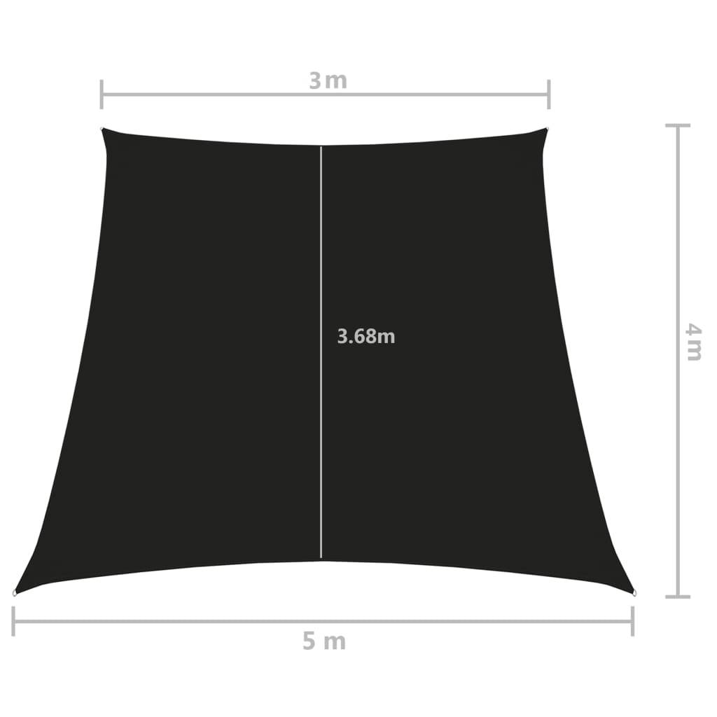 vidaXL Sonnensegel Oxford-Gewebe Trapezförmig 3/5x4 m Schwarz