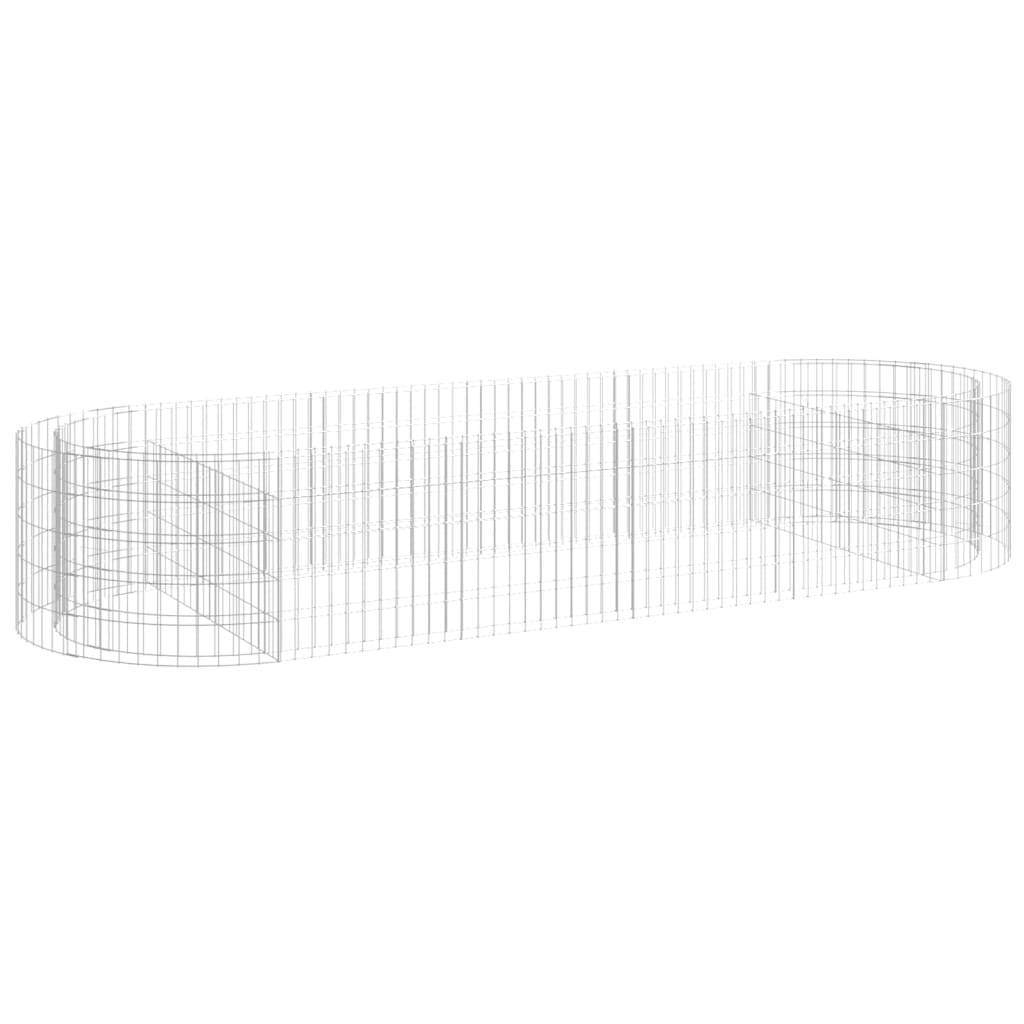 vidaXL Gabionen-Hochbeet Verzinktes Eisen 300x100x50 cm