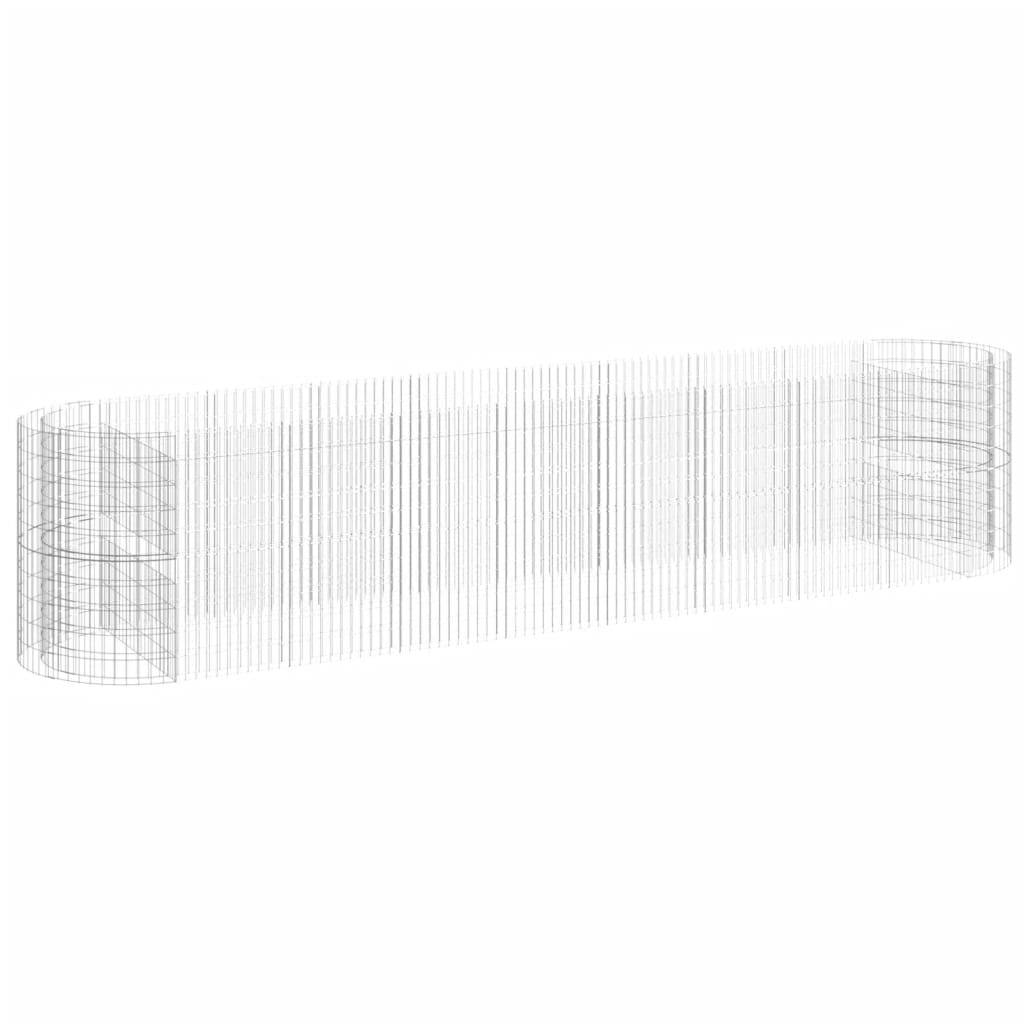 vidaXL Gabionen-Hochbeet Verzinktes Eisen 500x100x100 cm