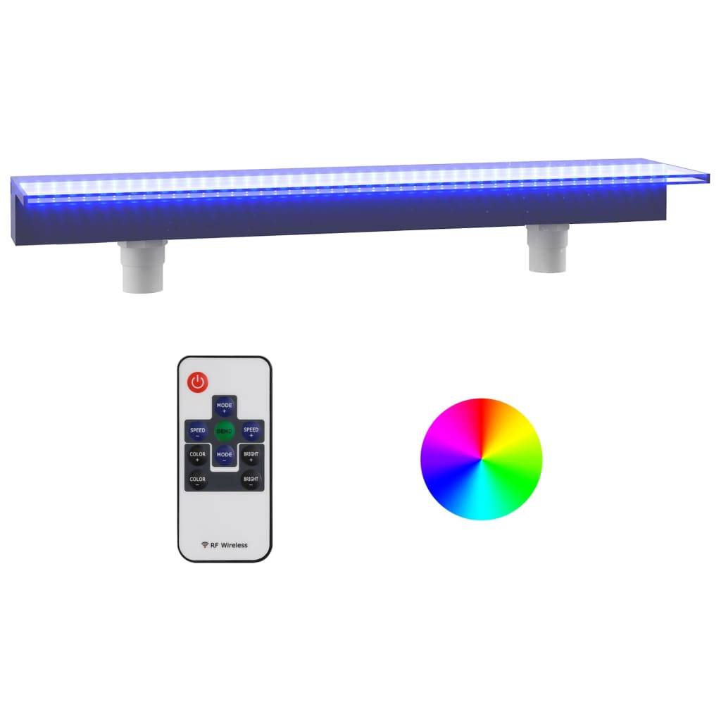vidaXL Wasserfall-Element mit RGB LEDs Acryl 108 cm
