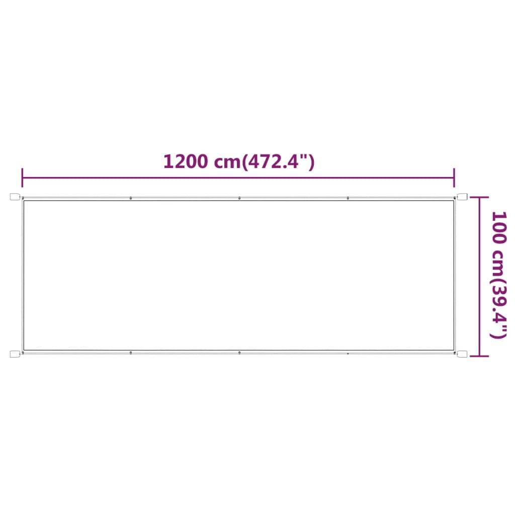 vidaXL Senkrechtmarkise Anthrazit 100x1200 cm Oxford-Gewebe