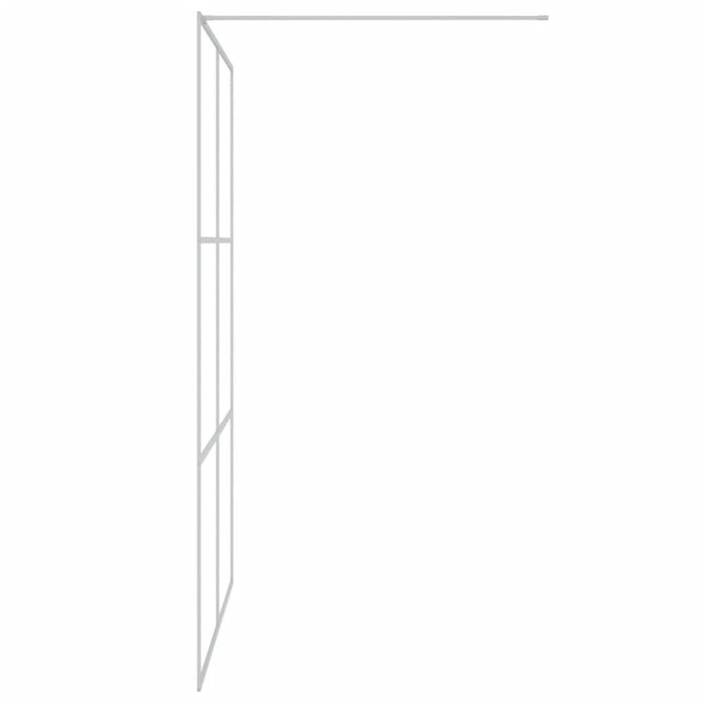 vidaXL Duschwand für Begehbare Dusche Silbern 140x195 cm ESG-Klarglas