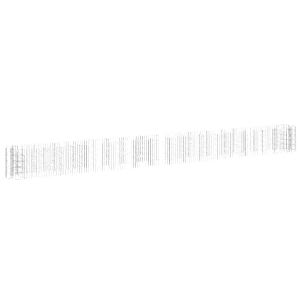 vidaXL Gabionen-Hochbeet Verzinktes Eisen 610x50x50 cm