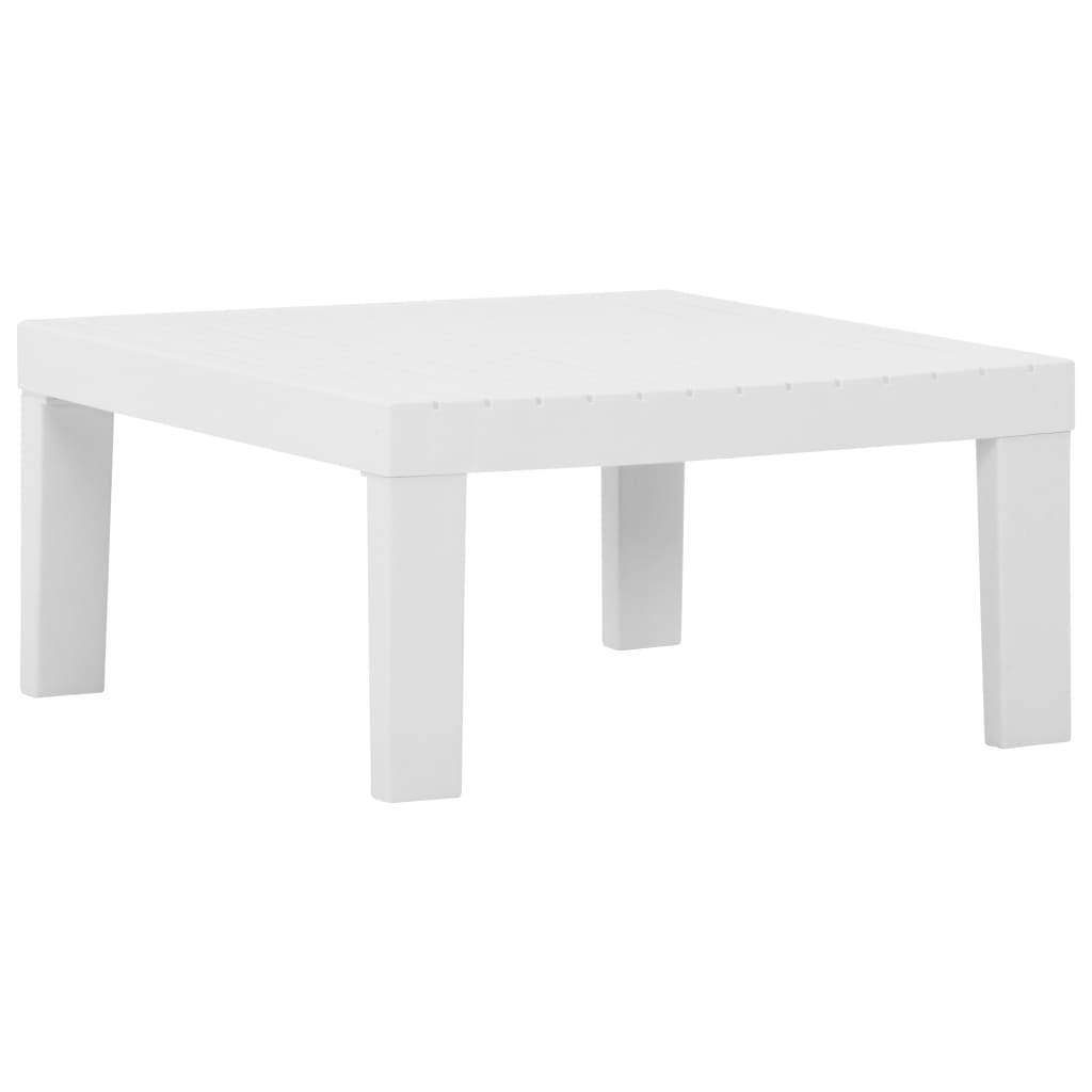 vidaXL 6-tlg. Garten-Lounge-Set mit Auflagen Kunststoff Weiß