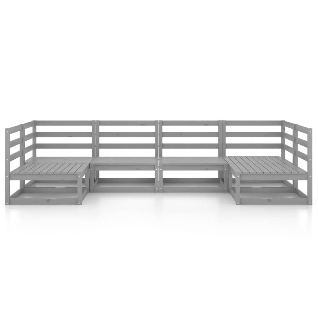vidaXL 6-tlg. Garten-Lounge-Set Massivholz Kiefer