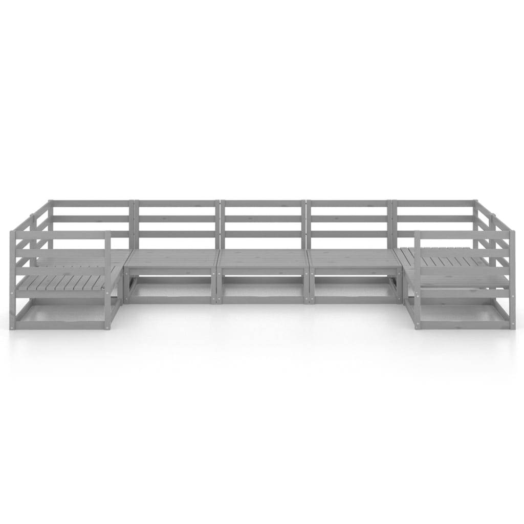 vidaXL 7-tlg. Garten-Lounge-Set Massivholz Kiefer