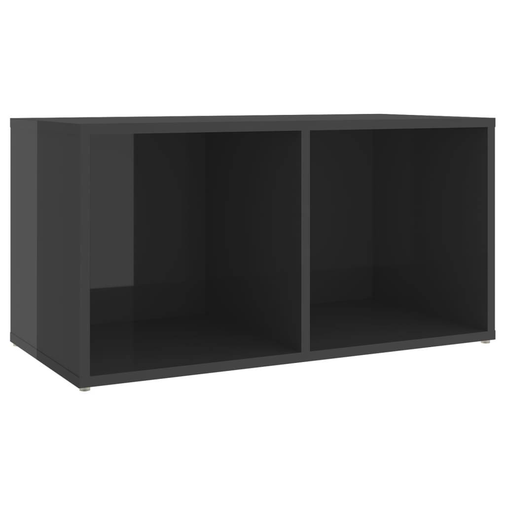 vidaXL TV-Schränke 2 Stk. Hochglanz-Grau 72x35x36,5 cm Holzwerkstoff