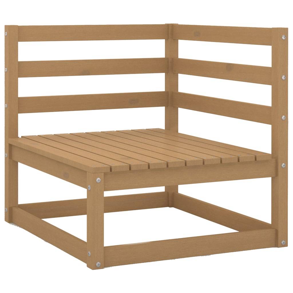 vidaXL Garten-Ecksofa mit Creme Kissen Massivholz Kiefer