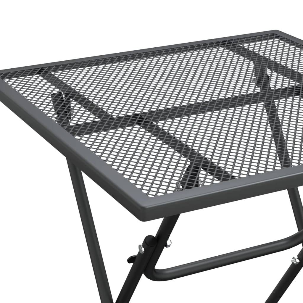 vidaXL 3-tlg. Garten-Essgruppe Streckgitter Anthrazit