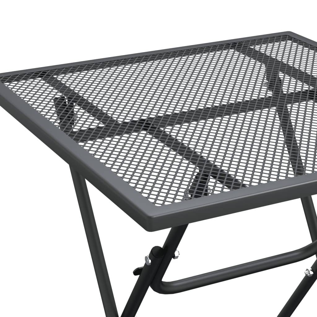 vidaXL 3-tlg. Garten-Essgruppe Streckgitter Anthrazit