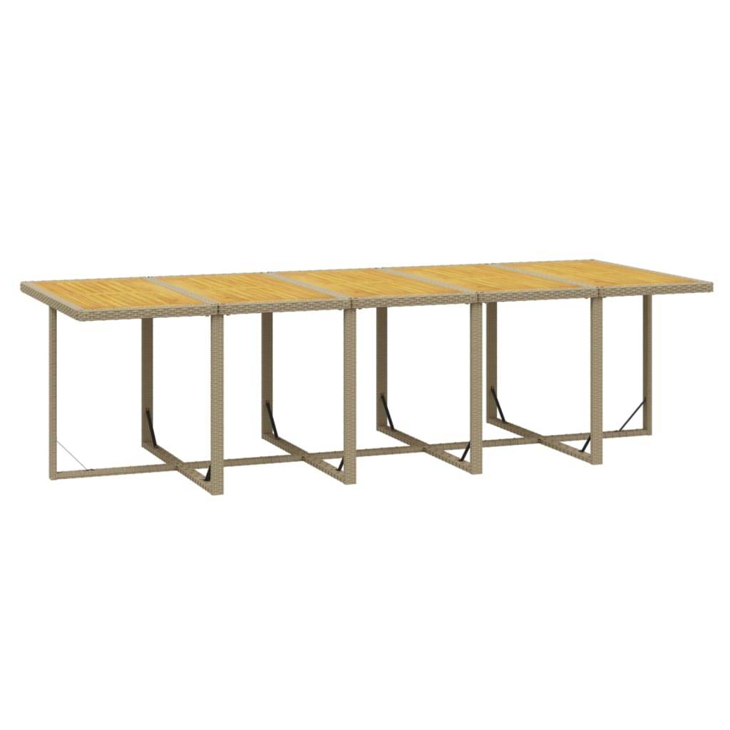 vidaXL 15-tlg. Garten-Essgruppe mit Kissen Poly Rattan Beige