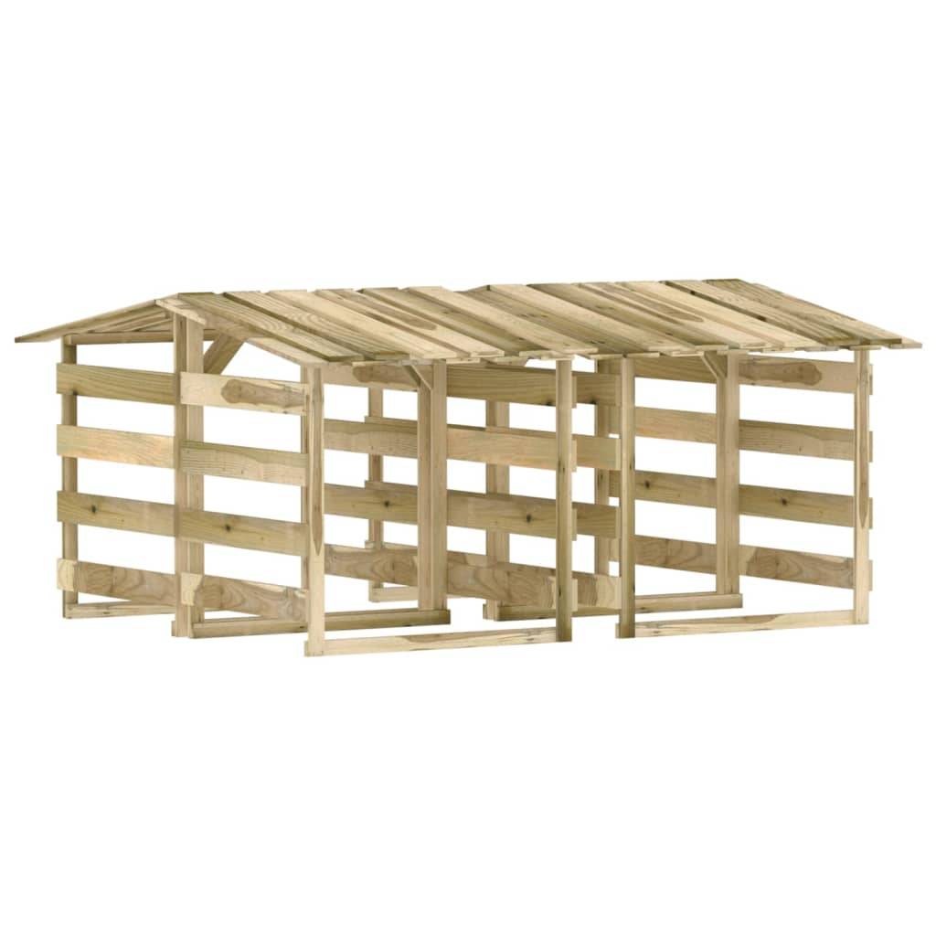 vidaXL Pergolen mit Dach 4 Stk. 100x90x100 cm Kiefernholz Imprägniert