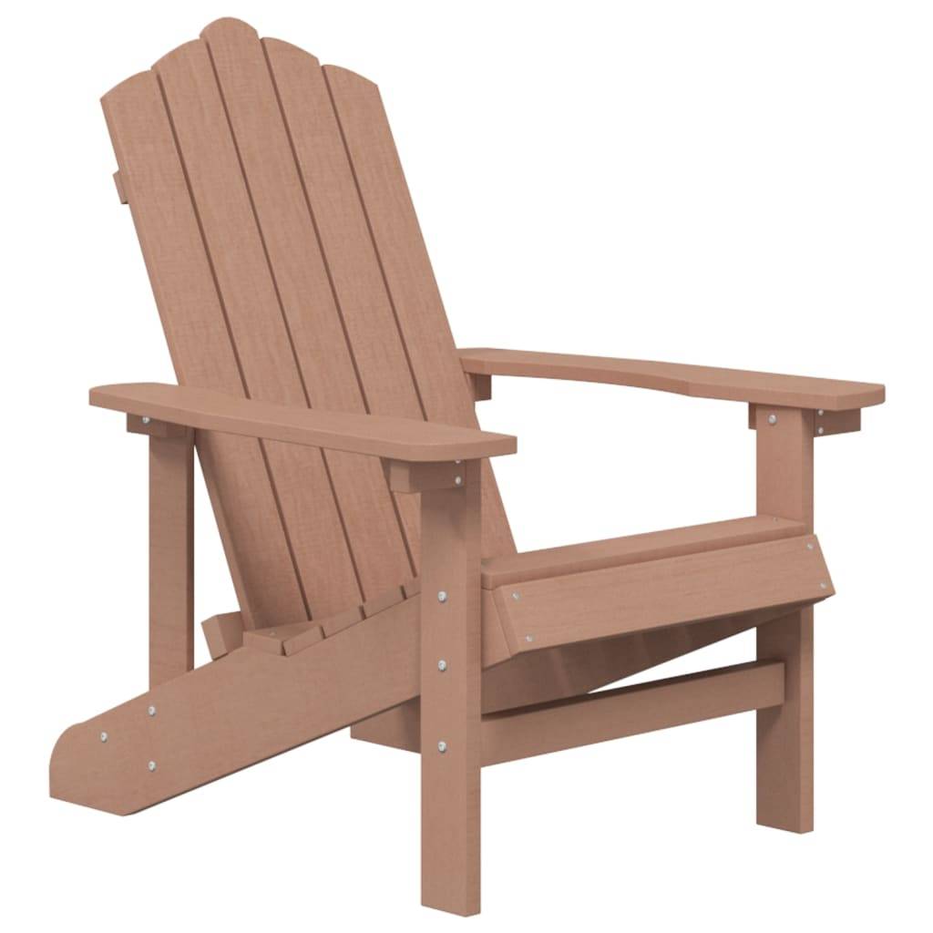 vidaXL Adirondack-Gartenstühle 2 Stk. HDPE Braun