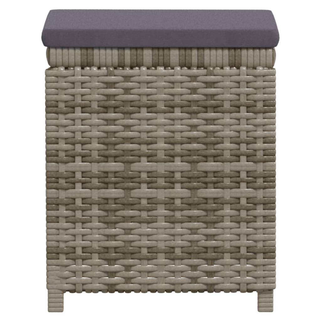 vidaXL 6-tlg. Garten-Lounge-Set mit Kissen Poly Rattan Grau