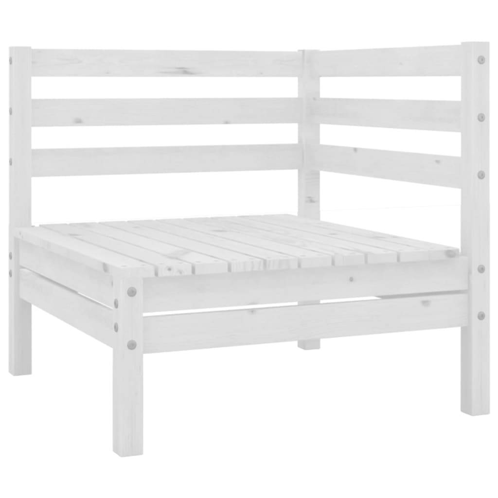 vidaXL 6-tlg. Garten-Lounge-Set Weiß Massivholz Kiefer