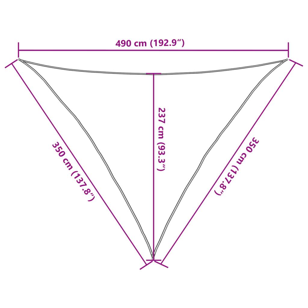 vidaXL Sonnensegel 160 g/m² Schwarz 3,5x3,5x4,9 m HDPE