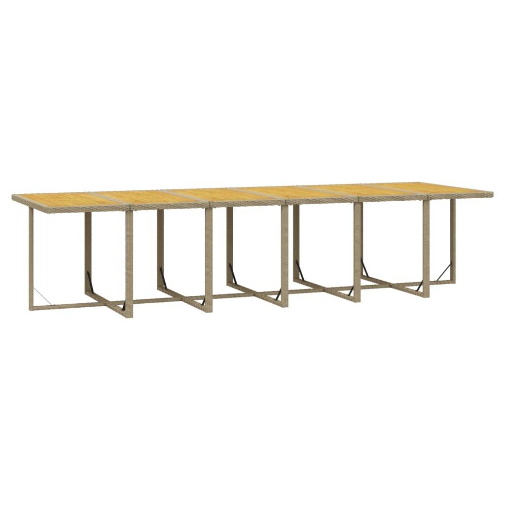vidaXL 17-tlg. Garten-Essgruppe mit Kissen Poly Rattan Beige