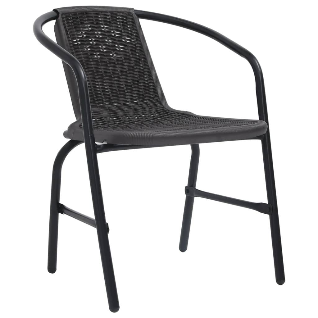 vidaXL Gartenstühle 8 Stk. Rattan-Optik Kunststoff und Stahl 110 kg