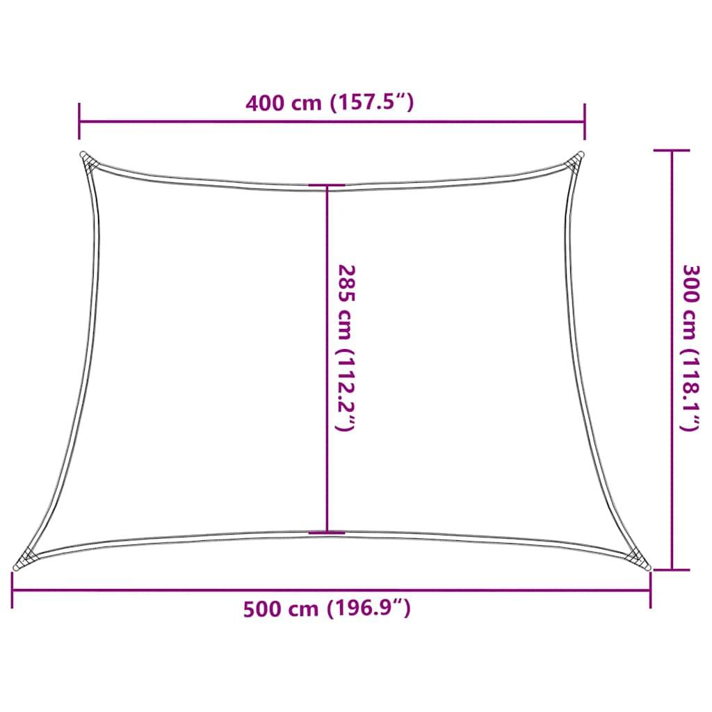 vidaXL Sonnensegel 160 g/m² Rot 4/5x3 m HDPE