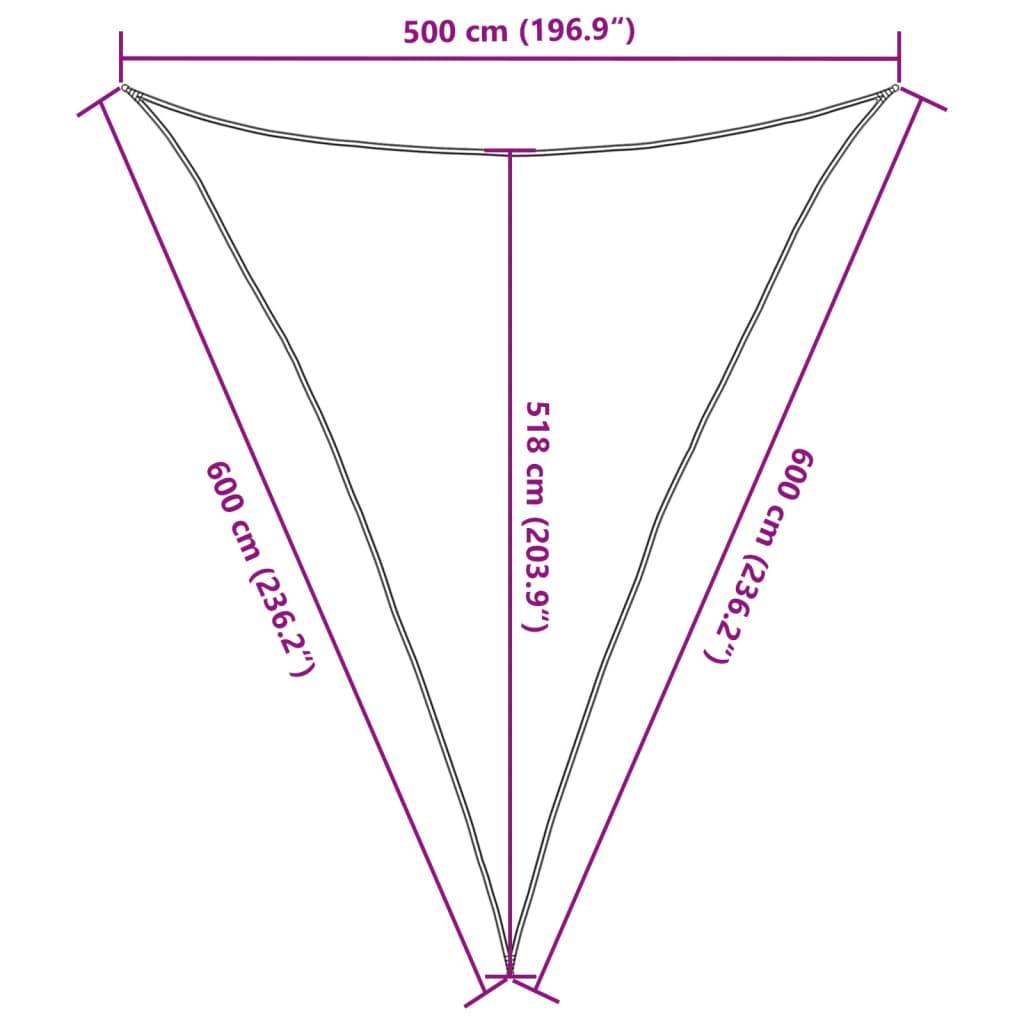 vidaXL Sonnensegel 160 g/m² Braun 5x6x6 m HDPE