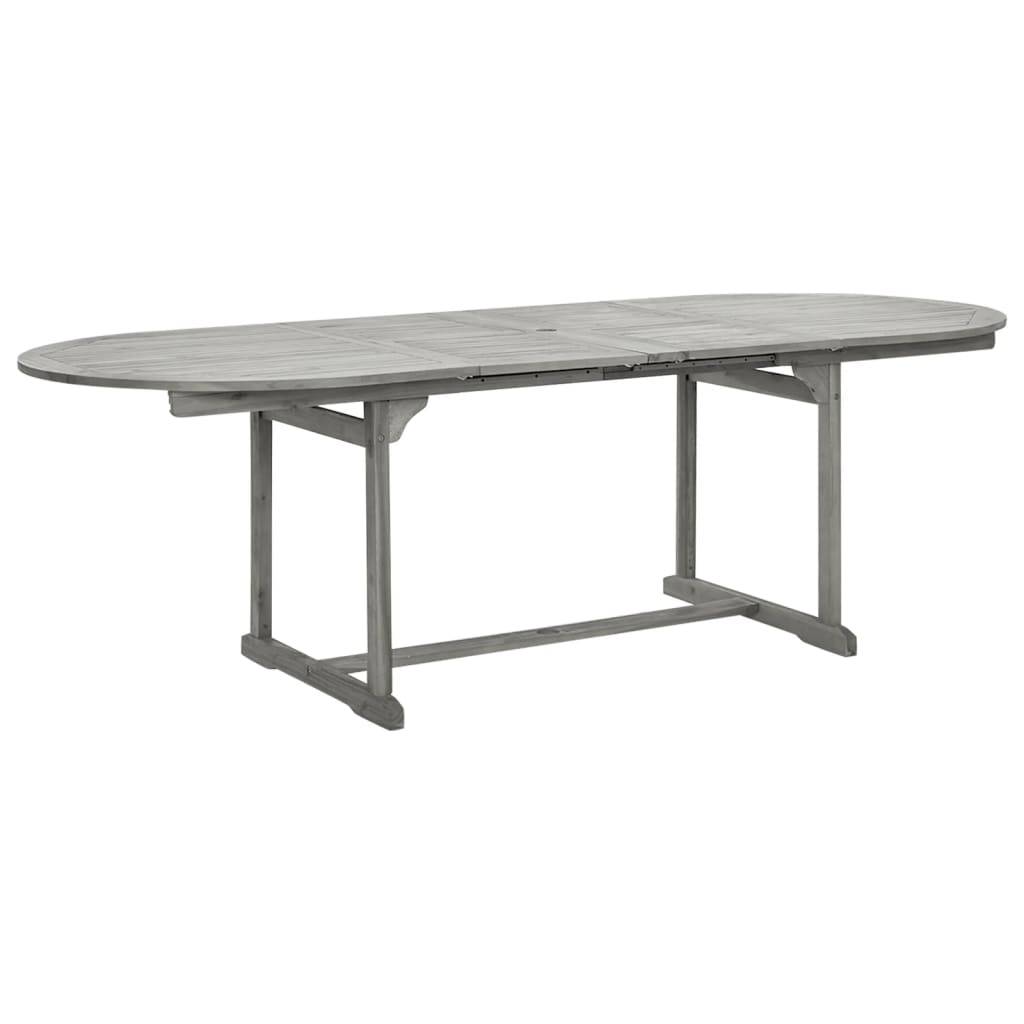 vidaXL Garten-Esstisch (160-240)x100x75 cm Massivholz Akazie