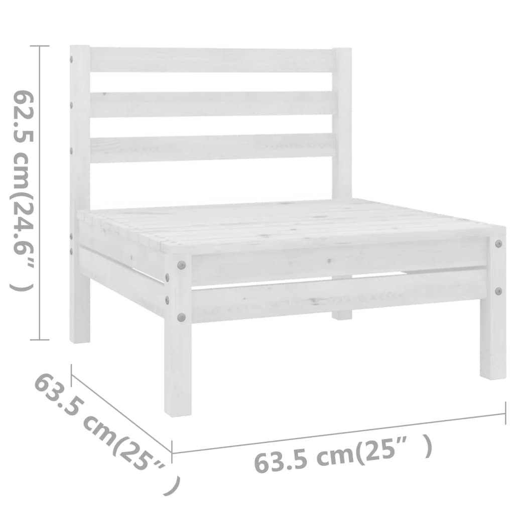vidaXL 8-tlg. Garten-Lounge-Set Massivholz Kiefer Weiß