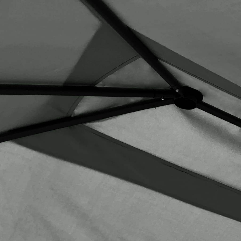 vidaXL Pavillon mit Pfostenabdeckungen 3x4x2,6 m Anthrazit 160 g/m²