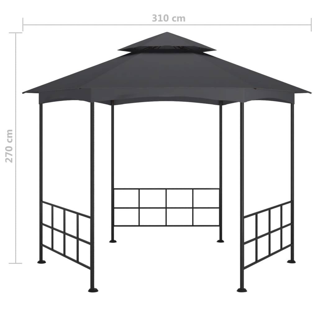 vidaXL Pavillon mit Seitenwänden 3,1x2,7 m Anthrazit
