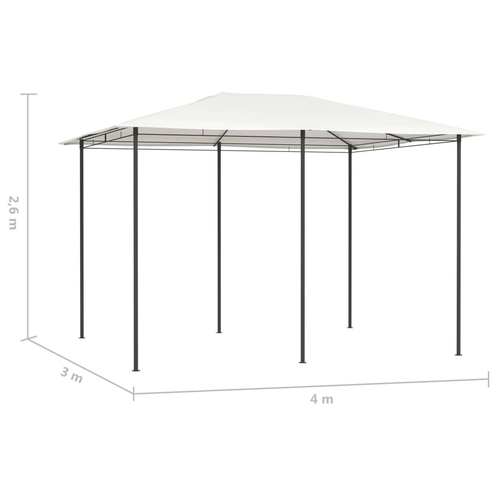 vidaXL Pavillon 3x4x2,6 m Creme 160 g/m²