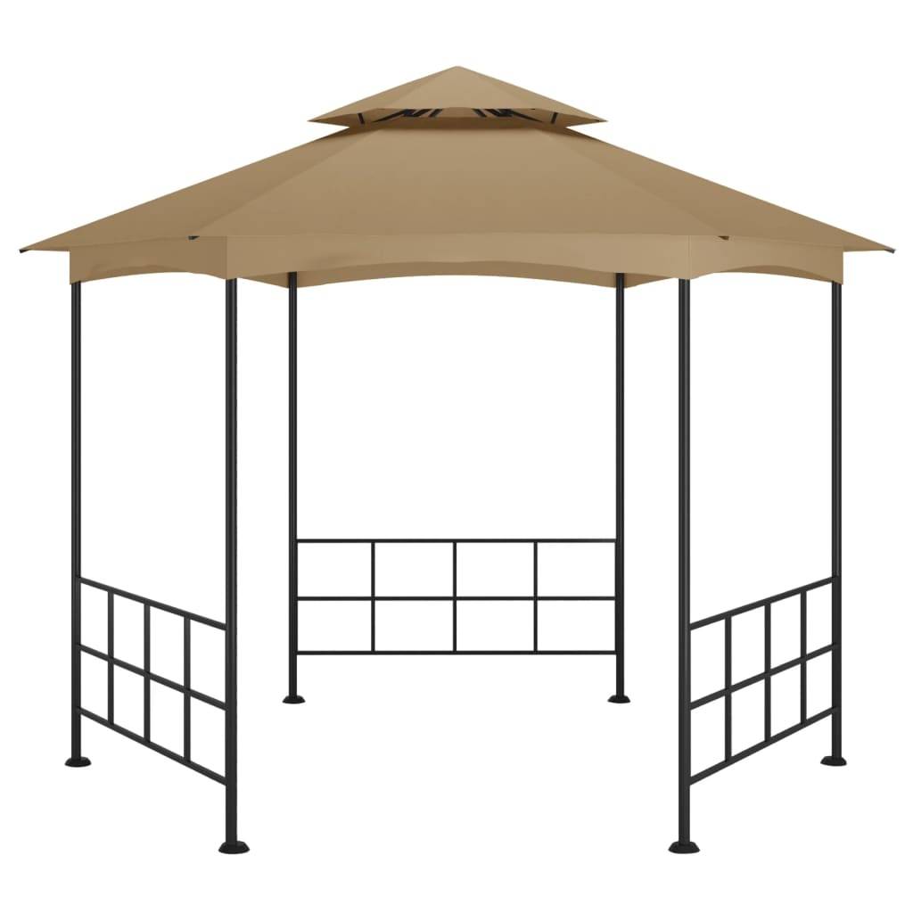 vidaXL Pavillon mit Seitenwänden 3,1x2,7 m Taupe