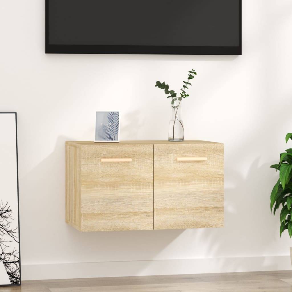 vidaXL Wandschrank Sonoma-Eiche 60x36,5x35 cm Holzwerkstoff