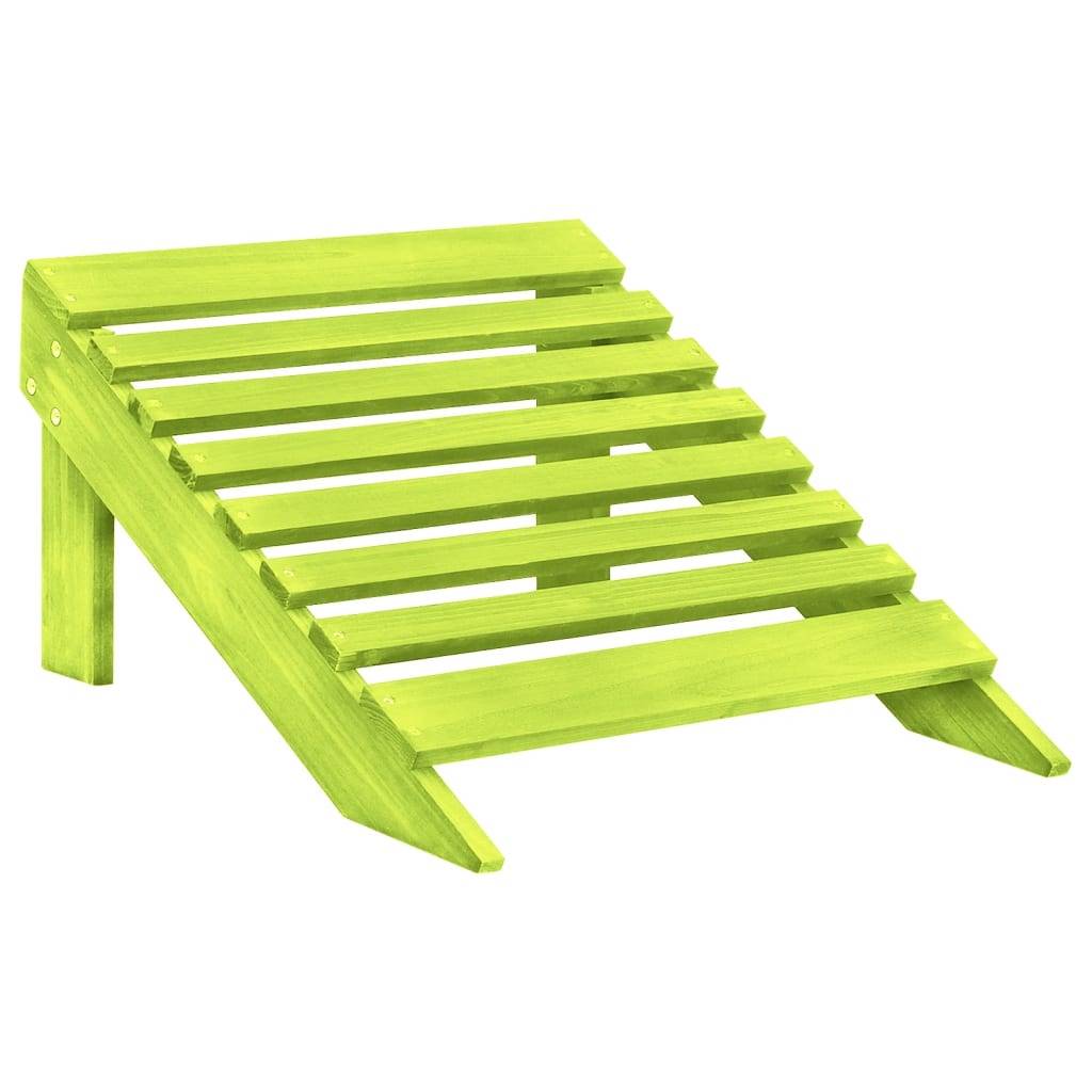 vidaXL Adirondack-Gartenbank 2-Sitzer mit Fußteil Tannenholz Grün
