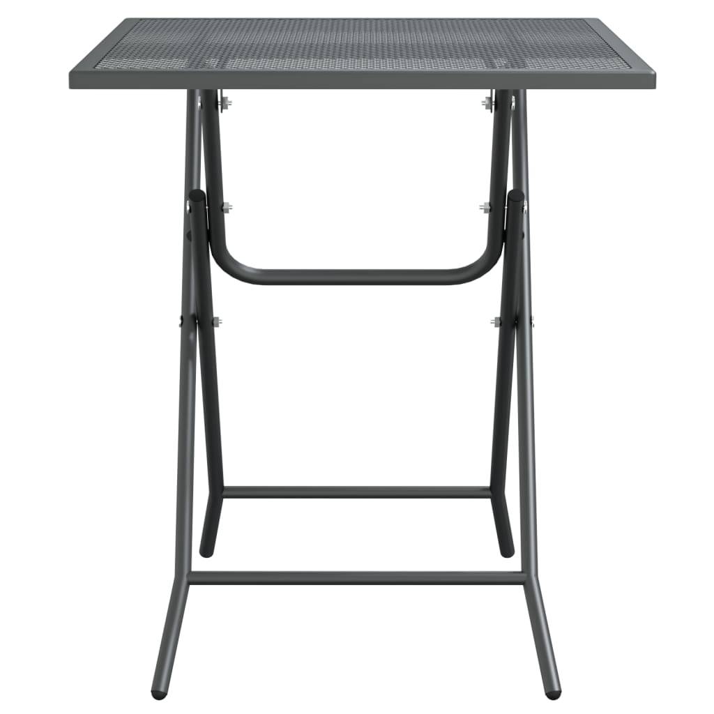 vidaXL Gartentisch 60x60x72 cm Streckmetall Anthrazit