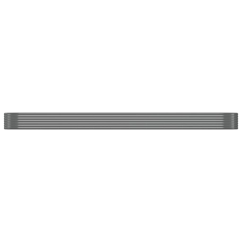 vidaXL Hochbeet Pulverbeschichteter Stahl 507x100x36 cm Grau