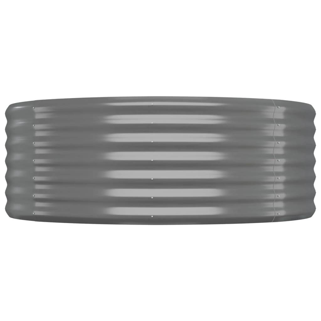 vidaXL Hochbeet Pulverbeschichteter Stahl 507x100x36 cm Grau