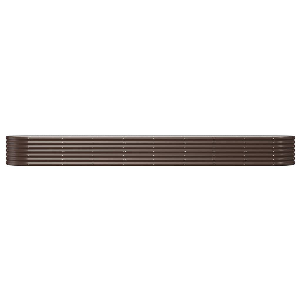 vidaXL Hochbeet Pulverbeschichteter Stahl 368x80x36 cm Braun