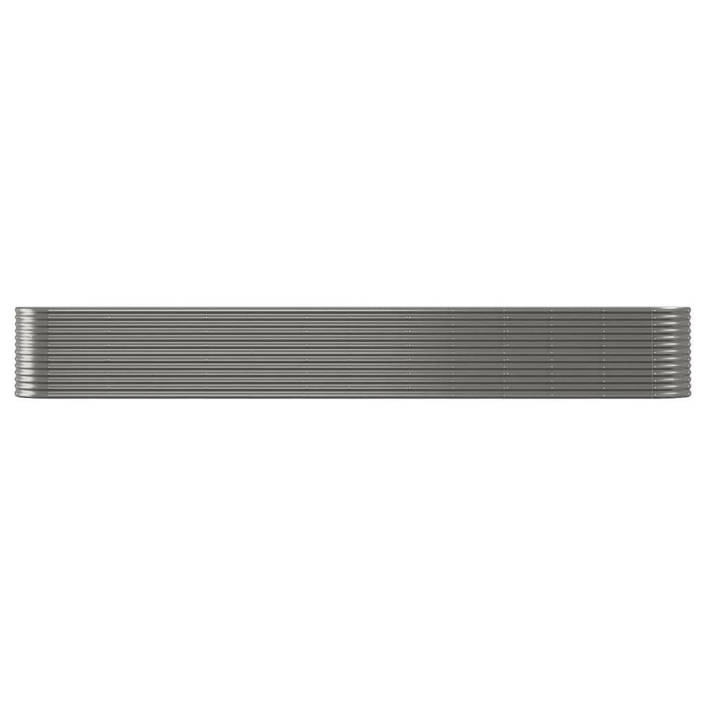 vidaXL Hochbeet Pulverbeschichteter Stahl 512x80x68 cm Grau