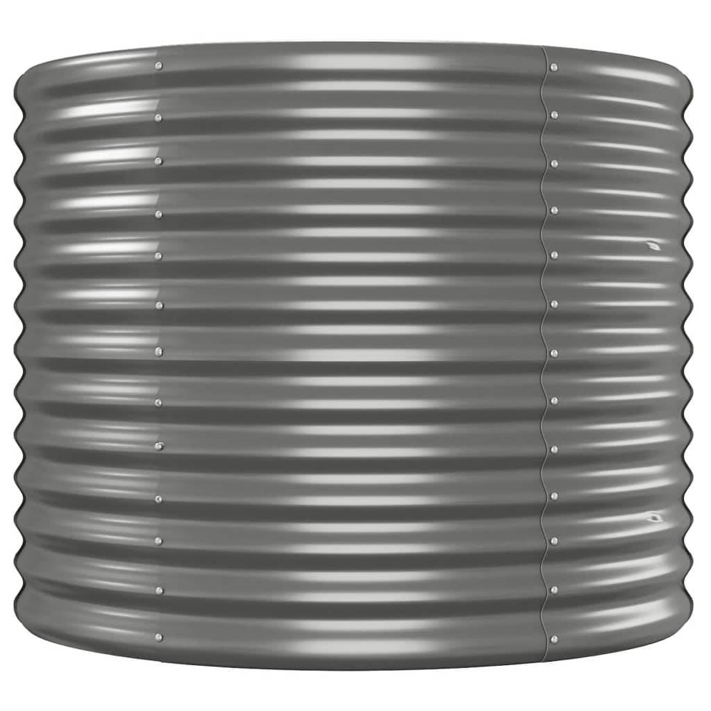 vidaXL Hochbeet Pulverbeschichteter Stahl 512x80x68 cm Grau
