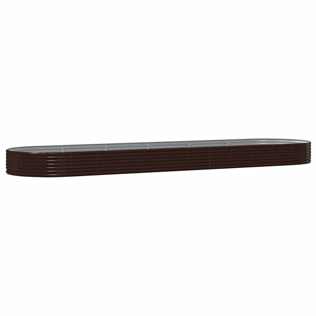 vidaXL Hochbeet Pulverbeschichteter Stahl 523x140x36 cm Braun
