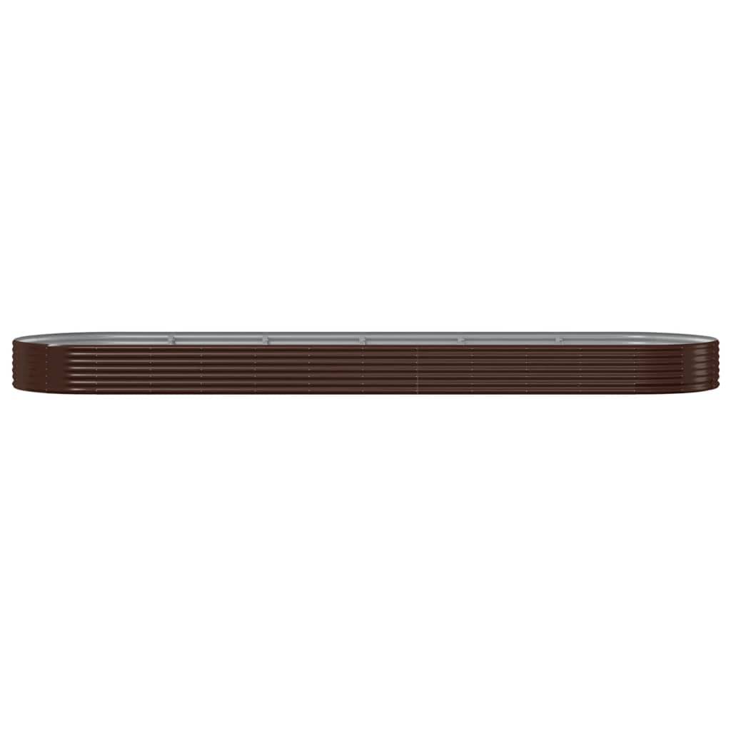 vidaXL Hochbeet Pulverbeschichteter Stahl 523x140x36 cm Braun