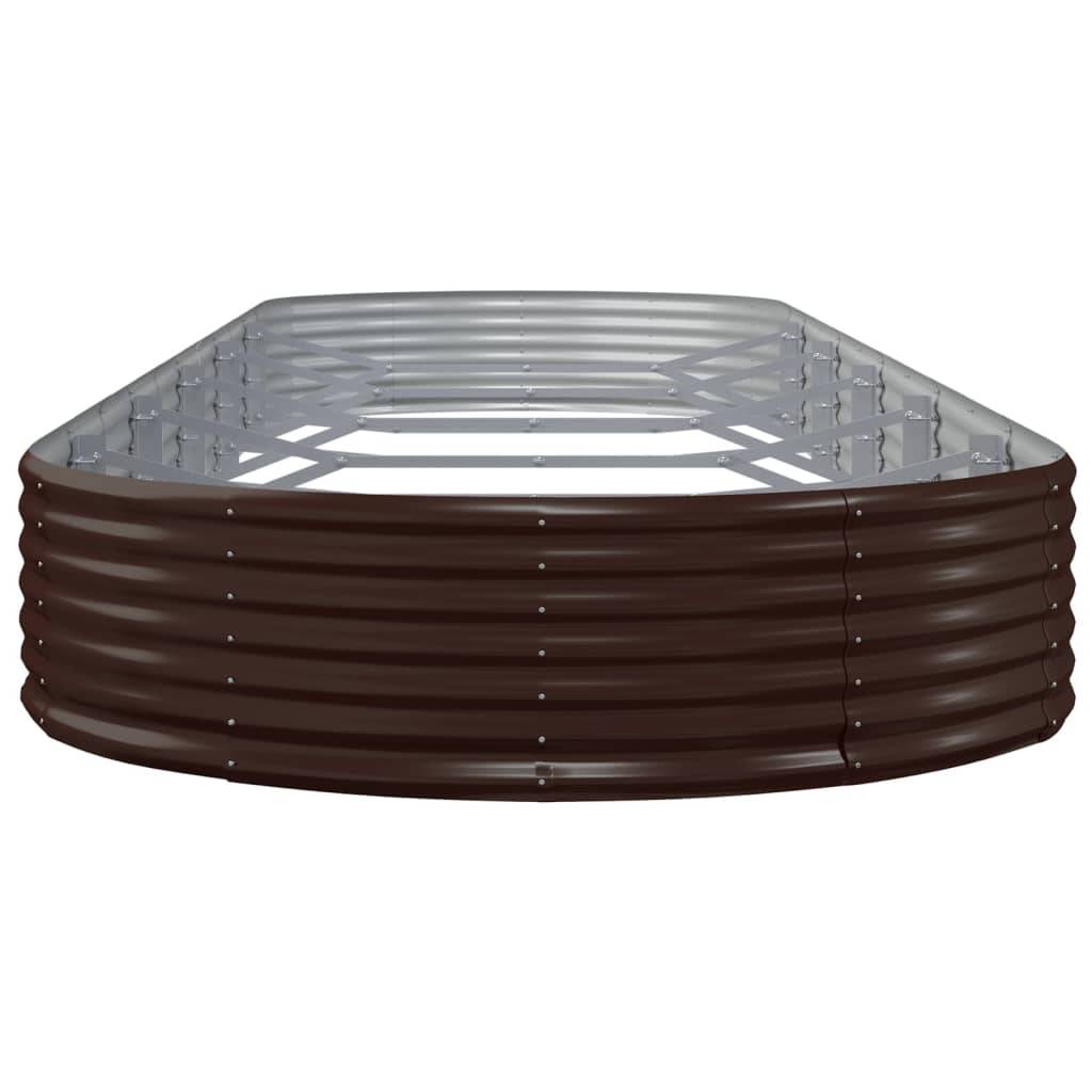 vidaXL Hochbeet Pulverbeschichteter Stahl 523x140x36 cm Braun