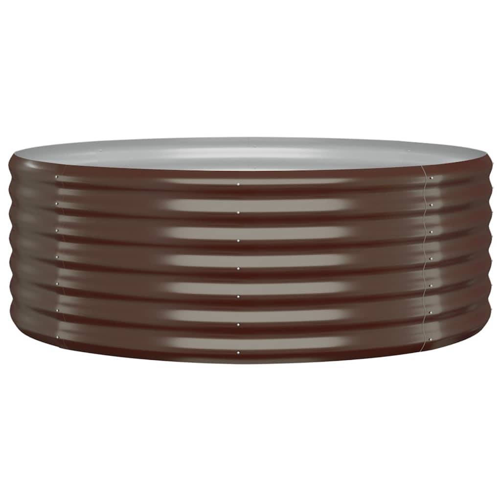 vidaXL Hochbeet Pulverbeschichteter Stahl 100x100x36 cm Braun