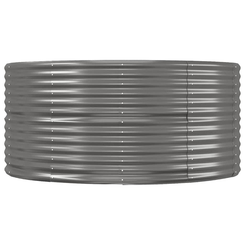 vidaXL Hochbeet Grau 367x140x68 cm Pulverbeschichteter Stahl
