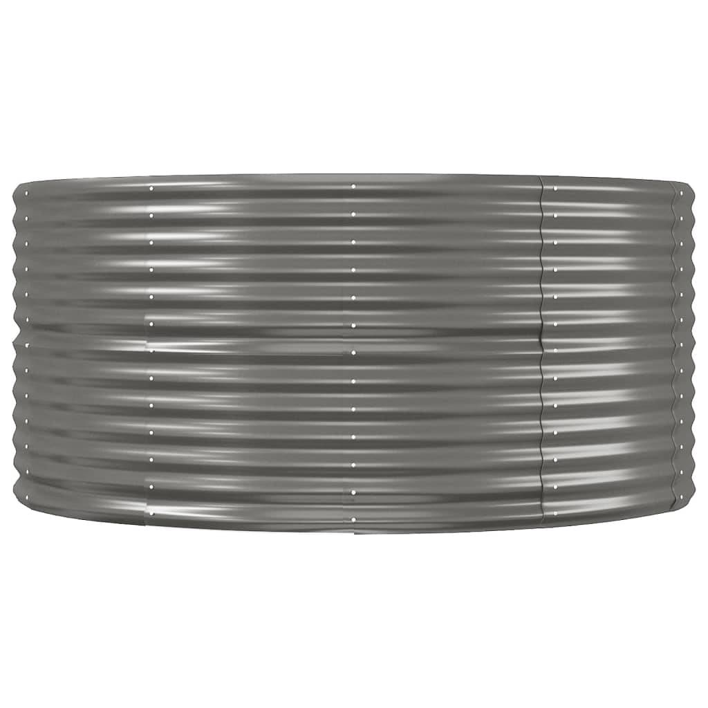 vidaXL Hochbeet Grau 291x140x68 cm Pulverbeschichteter Stahl