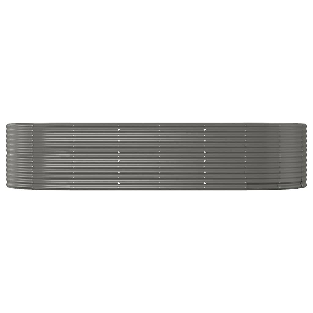 vidaXL Hochbeet Grau 291x140x68 cm Pulverbeschichteter Stahl