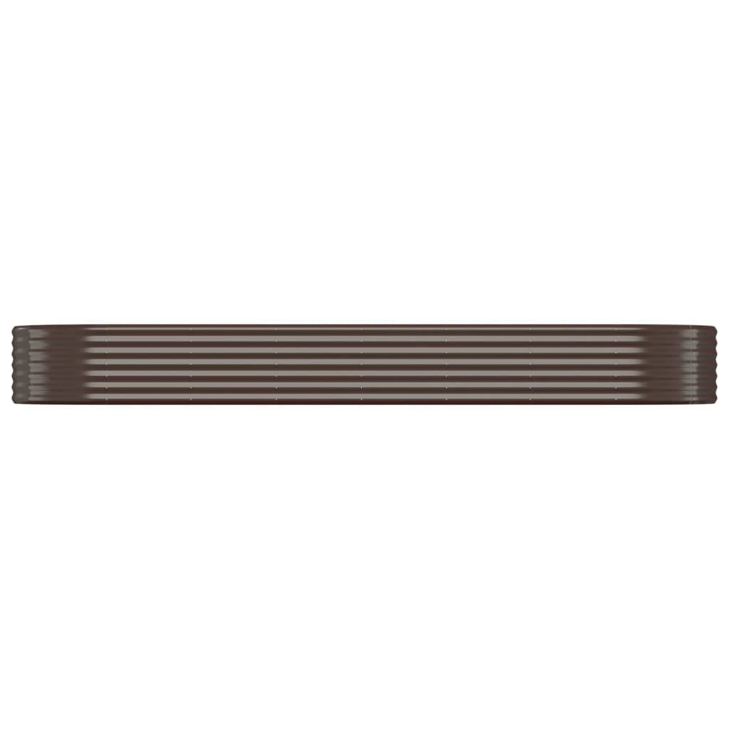 vidaXL Hochbeet Pulverbeschichteter Stahl 322x100x36 cm Braun