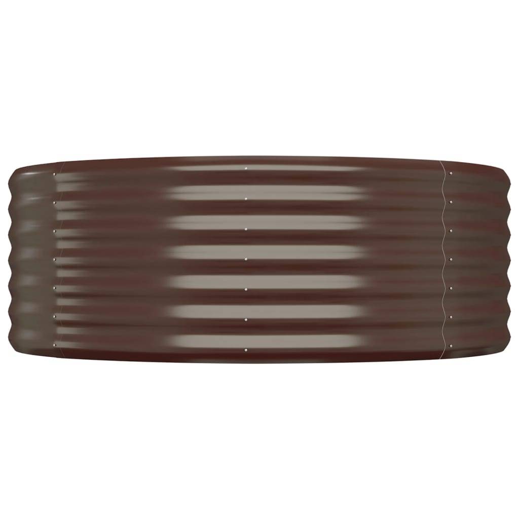 vidaXL Hochbeet Pulverbeschichteter Stahl 322x100x36 cm Braun