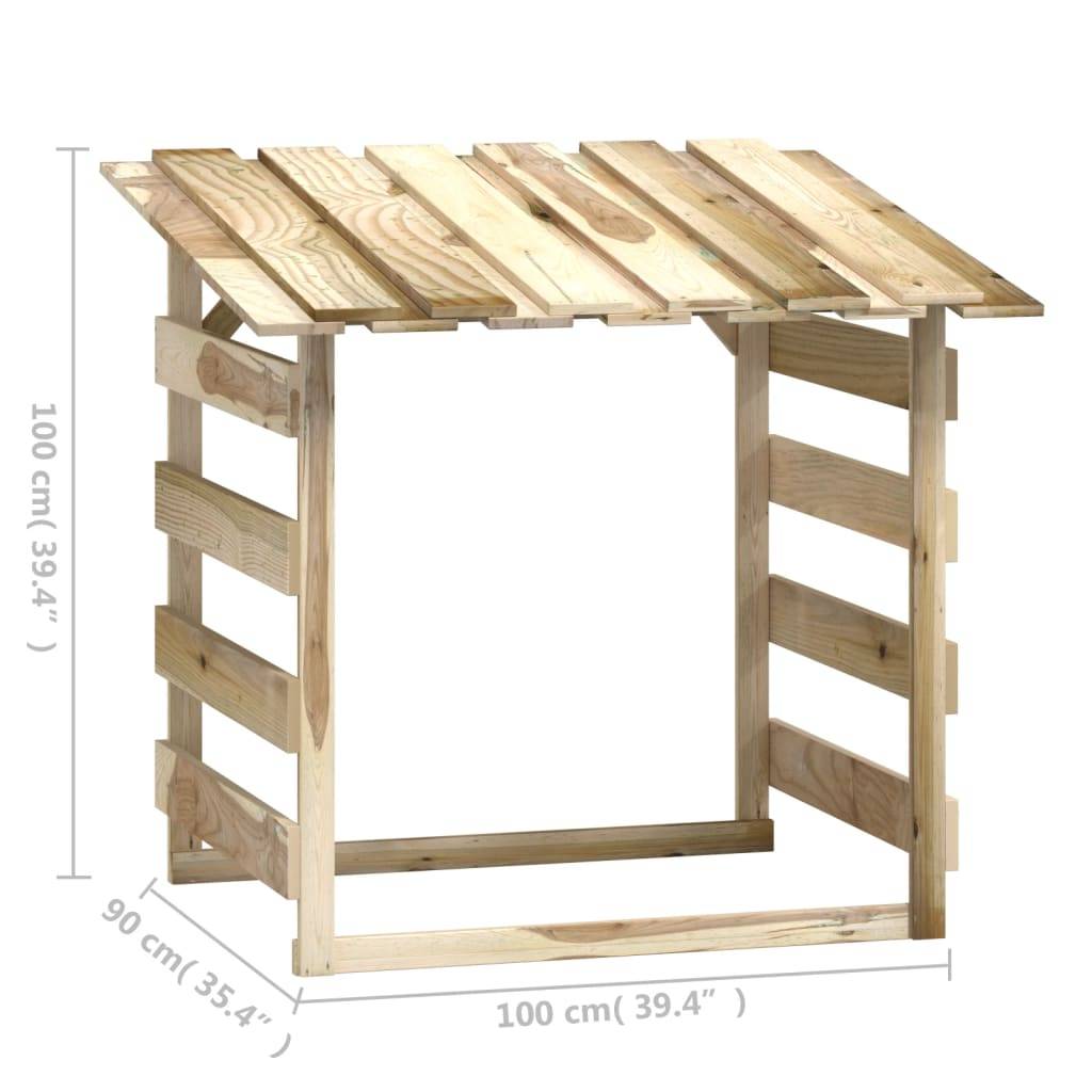 vidaXL Pergola mit Dach 100x90x100 cm Imprägniertes Kiefernholz