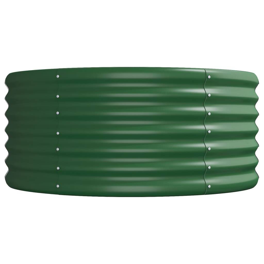 vidaXL Hochbeet Pulverbeschichteter Stahl 224x80x36 cm Grün
