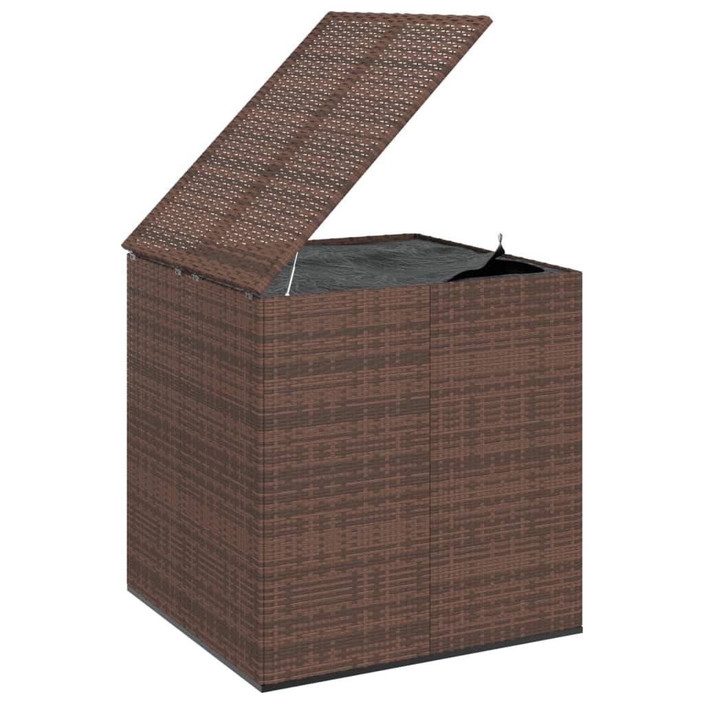 vidaXL Garten-Kissenbox PE Rattan 100x97,5x104 cm Braun